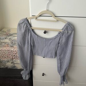 Urban outfitters cropped blouse top size xs